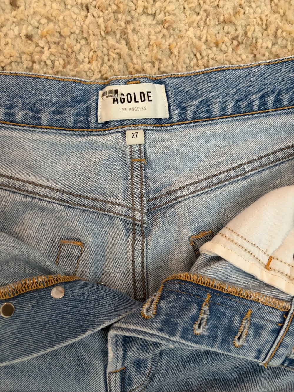 AGOLDE Parker Long Denim Shorts - Size 27 - Picture 3 of 6